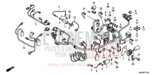 FAISCEAU DES FILS/BOBINE D'ALLUMAGE NT700VAB de 2011